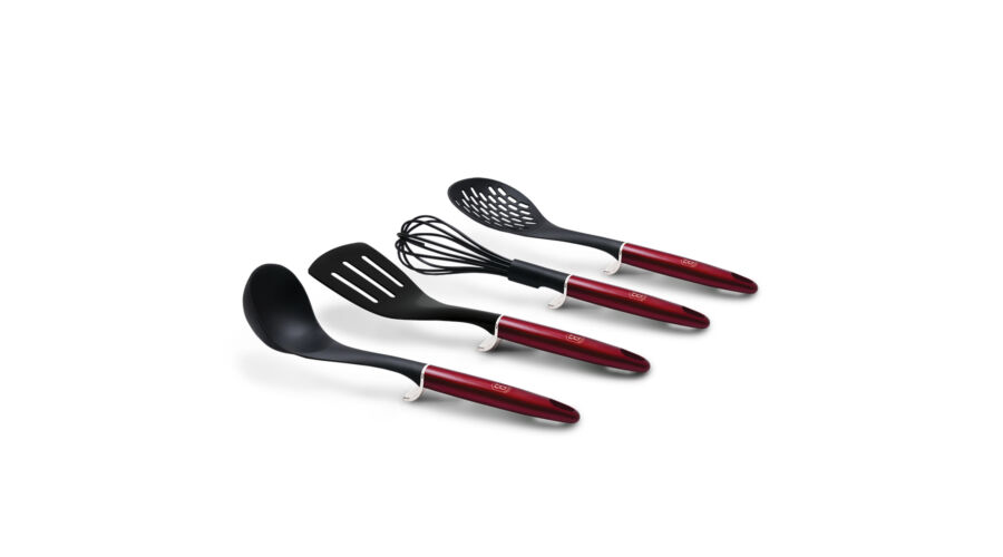 Berlinger Haus Metallic Line 4 r�szes nylon konyhai eszk�z k�szlet, burgundy/fekete